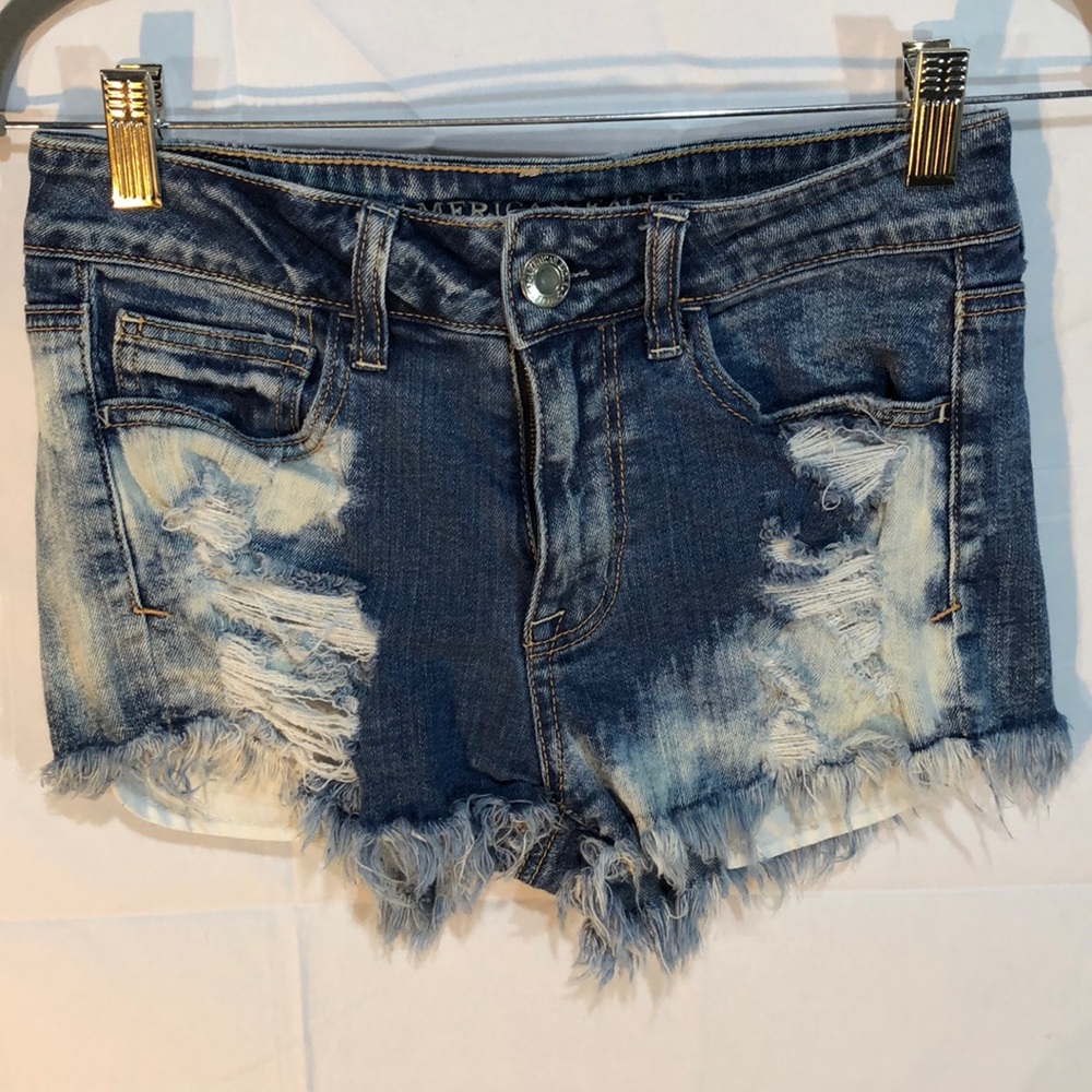 American Eagle Hi-Rise Shortie Jean Shorts